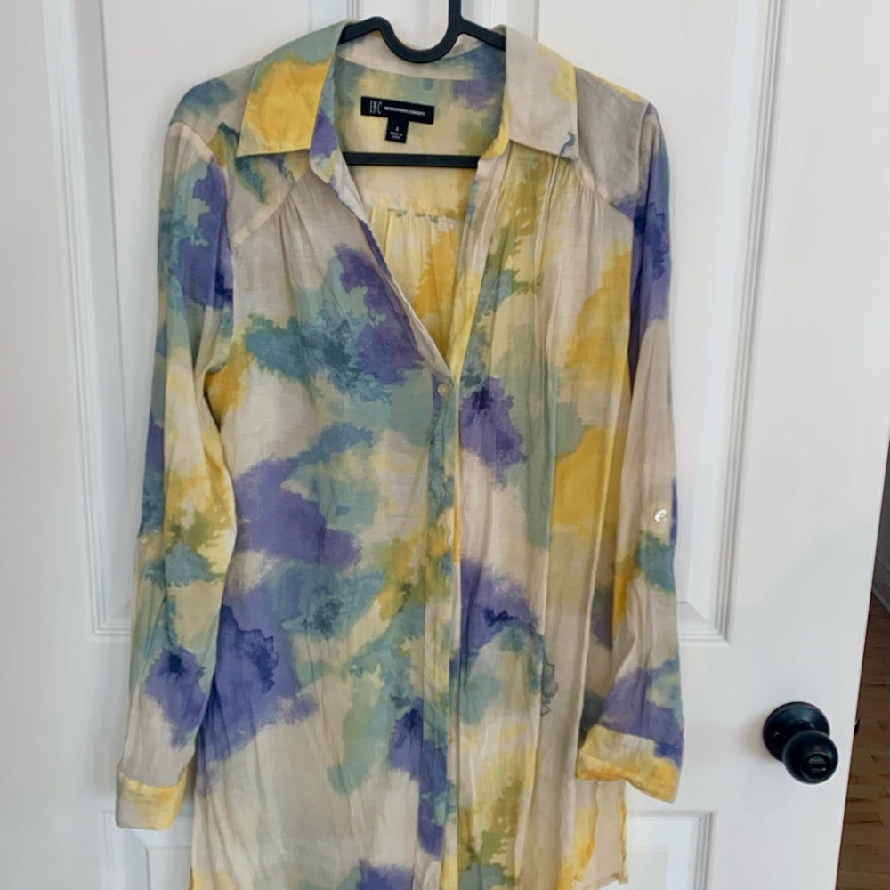 🍬3/20🍬INC International Concepts Multicolor Abstract Blouse